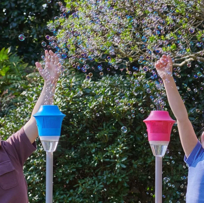 Lysande lykta med bubbelmaskin